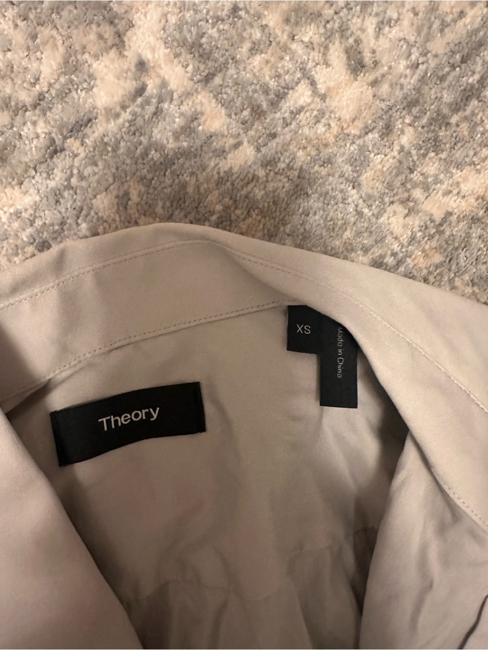 Theory Men's Button-Up Shirt Duo — Light Gray and Deep Burgundy - Picture 2 of 2